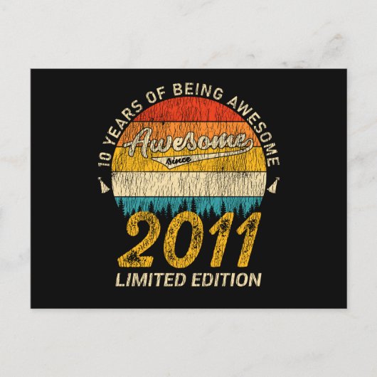 Carte Postale anniversaire de 10 ans 2011 stupéfiant depuis 10e  (Devant)