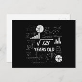 Carte Postale anniversaire de 11 ans Geeky Math 11e anniversaire (Devant / Derrière)