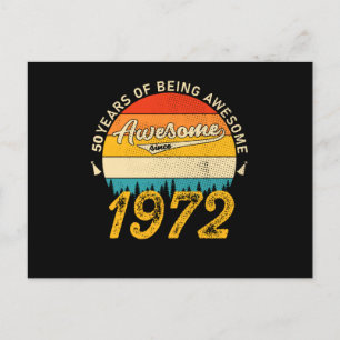 Carte Postale anniversaire de 50 ans 1972 stupéfiant depuis 50e 
