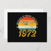 Carte Postale anniversaire de 53 ans 1972 Magnifique 53e anniver (Devant / Derrière)