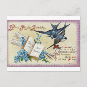 Carte Postale Anniversaire de Blue Bird
