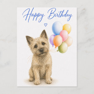 Carte Postale Anniversaire de Cairn Terrier