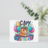 Carte Postale Anniversaire de Capy - Design de soirée de Cute Ca (Debout devant)