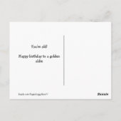 Carte Postale Anniversaire de chien détective Retriever doré drô (Dos)