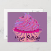 Carte Postale Anniversaire de Cupcake (Devant / Derrière)