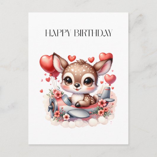 Carte Postale Anniversaire de Deer Pilot (Devant)