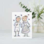 Carte Postale Anniversaire de dentelle (Debout devant)