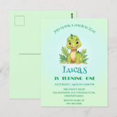 Carte Postale Anniversaire de dinosaure mignon zoo jungle sauvag (Devant / Derrière)