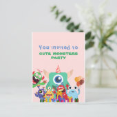 Carte postale ANNIVERSAIRE DE ENFANT CUTE MONSTER  (Debout devant)