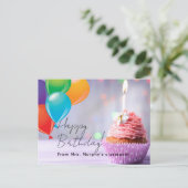 Carte Postale Anniversaire de enfant de l'enseignant (Debout devant)