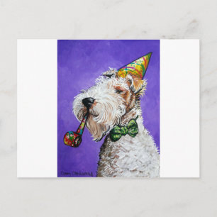 Carte Postale Anniversaire de Fox Terrier
