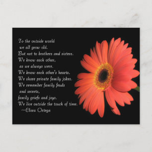 Carte Postale Anniversaire de frères et sœurs mignons