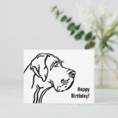 Carte Postale Anniversaire de Great Dane (Debout devant)