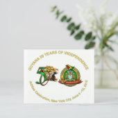 carte postale anniversaire de guyana (Debout devant)