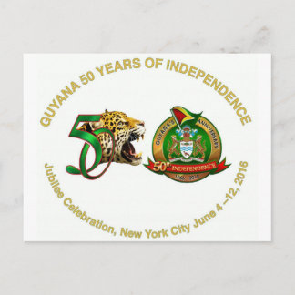 carte postale anniversaire de guyana