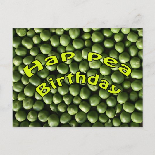 Carte Postale Anniversaire de Hap Pea (Devant)