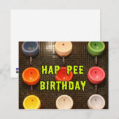Carte Postale Anniversaire de Hap Pee (Devant / Derrière)