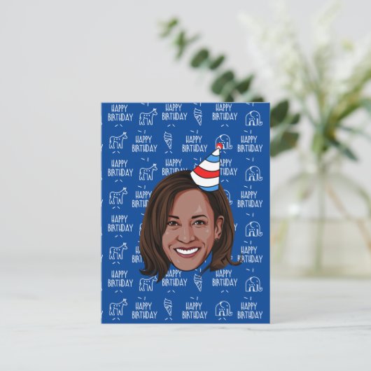 Carte Postale Anniversaire de KAMALA HARRIS (Debout devant)