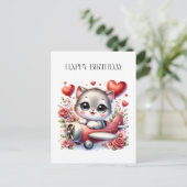 Carte Postale Anniversaire de Kitten Pilot (Debout devant)