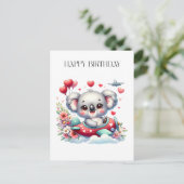 Carte Postale Anniversaire de Koala Pilote (Debout devant)