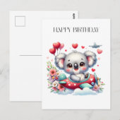 Carte Postale Anniversaire de Koala Pilote (Devant / Derrière)