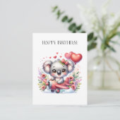 Carte Postale Anniversaire de Koala Volant (Debout devant)