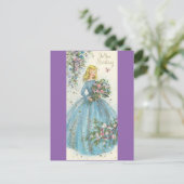 Carte Postale Anniversaire de la beauté vintage (Debout devant)