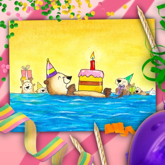 Carte Postale Anniversaire de la loutre de mer