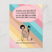 Carte Postale Anniversaire de la meilleure tante (Devant)