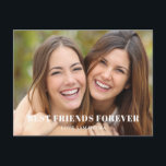 Carte postale Anniversaire de la photo Best Friend<br><div class="desc">Carte postale d'anniversaire de la photo des meilleurs amis. Remplacez la photo par la vôtre et changez le nom.</div>