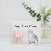 Carte Postale Anniversaire de la princesse chat (Debout devant)