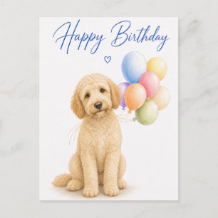 Carte Postale Anniversaire de Labradoodle