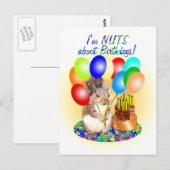 Carte Postale Anniversaire de l'écureuil (Devant / Derrière)