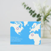 Carte Postale Anniversaire de longue distance (Debout devant)