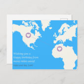 Carte Postale Anniversaire de longue distance (Devant / Derrière)