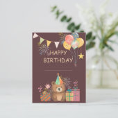 Carte Postale Anniversaire de l'ours (Debout devant)