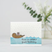 Carte Postale Anniversaire de loutre (Debout devant)