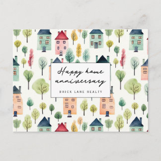 Carte Postale Anniversaire de maison de quartier à l'aquarelle