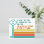 Carte Postale Anniversaire de Maison Heureuse de l'Immobilier Ra (Debout devant)