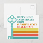 Carte Postale Anniversaire de Maison Heureuse de l'Immobilier Ra (Devant / Derrière)