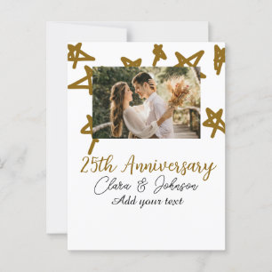 Carte Postale Anniversaire de mariage ajoutez nom année image ét
