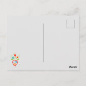 Carte Postale Anniversaire de mariage fleuri folklorique portuga (Dos)