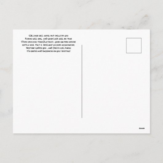 Carte postale Anniversaire de mars Pisces (Dos)