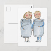 Carte Postale Anniversaire de noces d'étain (Devant / Derrière)