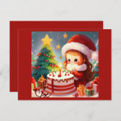 Carte Postale Anniversaire de Noël 1 (Devant / Derrière)