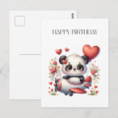 Carte Postale Anniversaire de Panda Pilote (Devant / Derrière)