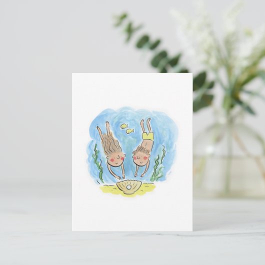 Carte Postale Anniversaire de perle (Debout devant)