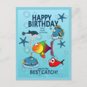 Carte Postale Anniversaire de Poisson Drôle (Devant)