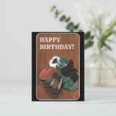 Carte Postale Anniversaire de Rugby Vintage (Debout devant)