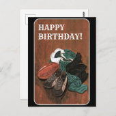 Carte Postale Anniversaire de Rugby Vintage (Devant / Derrière)